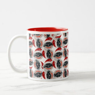 Lustiges Pekingeser Weihnachtsmuster Zweifarbige Tasse