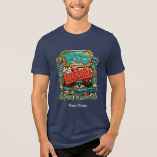 Lustiges personalisiertes Büro-Humor-T-Shirt mit Tri-Blend Shirt