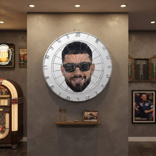 Lustiges personalisiertes Gesichtsfoto Dartscheibe
