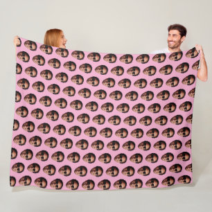 Lustiges Personalisiertes Gesichtsfoto Fleecedecke