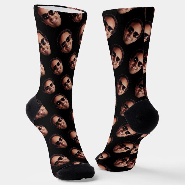 Lustiges Personalisiertes Gesichtsfoto Socken (Gewinkelt)