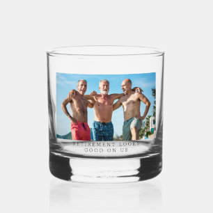 Lustiges personalisiertes Renten-Humor-Foto-Gesche Whiskyglas