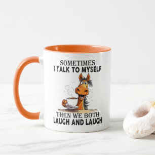 Lustiges Pferd, das mit sich selbst spricht - Wir Tasse