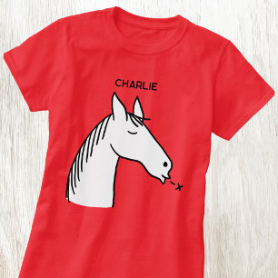 Lustiges Pferd personalisiert T-Shirt