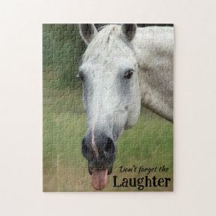 Lustiges Pferd Pony Vergiss nicht das Lachen