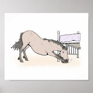 Lustiges Pferdekunst-Poster   Whimsical-Homedekor Poster
