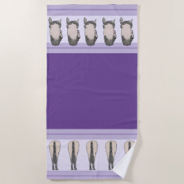 Lustiges Pferdeliebhaber-Dekor-Geschenk 5 Hintern  Strandtuch