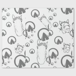 Lustiges Pferdeliebhaber-Geschenk Whimsical Chaos Geschenkpapier