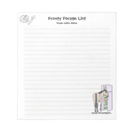 Lustiges Pferdeliebhaber-Geschenk Whimsical Frosty Notizblock