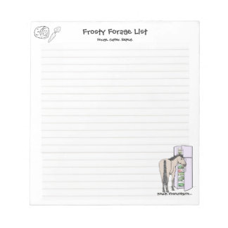 Lustiges Pferdeliebhaber-Geschenk Whimsical Frosty Notizblock