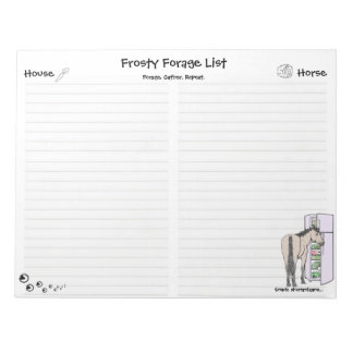 Lustiges Pferdeliebhaber-Geschenk Whimsical Frosty Notizblock