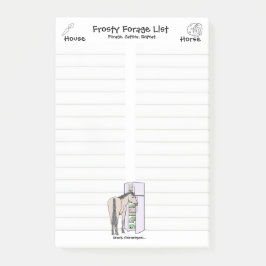 Lustiges Pferdeliebhaber-Geschenk Whimsical Frosty Post-it Klebezettel