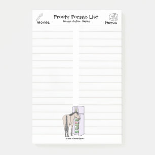 Lustiges Pferdeliebhaber-Geschenk Whimsical Frosty Post-it Klebezettel
