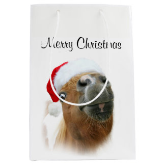Lustiges Pferdweihnachten Mittlere Geschenktüte