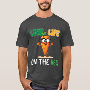 Lustiges pflanzliches Design Karotte mit lustiger  T-Shirt