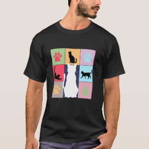Lustiges Pfoten-Kätzchen-Team Kätzchen-Eltern süße T-Shirt