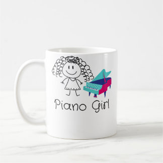 Lustiges Piano-Spieler-T-Shirt für Frauen Mädchen  Kaffeetasse