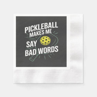 Lustiges Pickleball bringt mich dazu, schlechte Wö Serviette