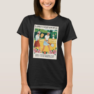 Lustiges Pickleball-Damen-Court-Journal-Poster T-Shirt