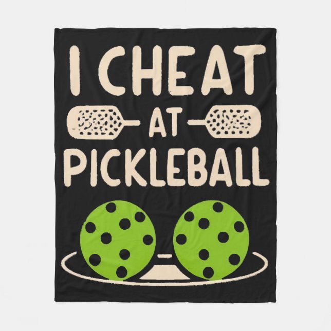 Lustiges Pickleball Fleecedecke (Vorderseite)