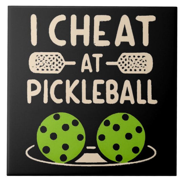 Lustiges Pickleball Fliese (Vorderseite)