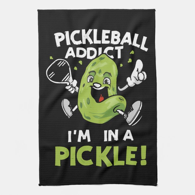 Lustiges-Pickleball Geschirrtuch (Vertikal)