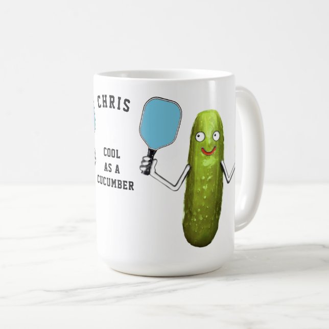 Lustiges Pickleball Kaffeetasse (VorderseiteRechts)