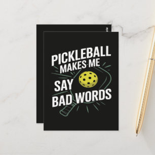 Lustiges Pickleball Lässt Mich Schlechte Wörter Sa Postkarte