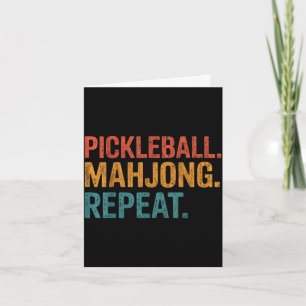Lustiges Pickleball Mahjong Wiederholung Karte