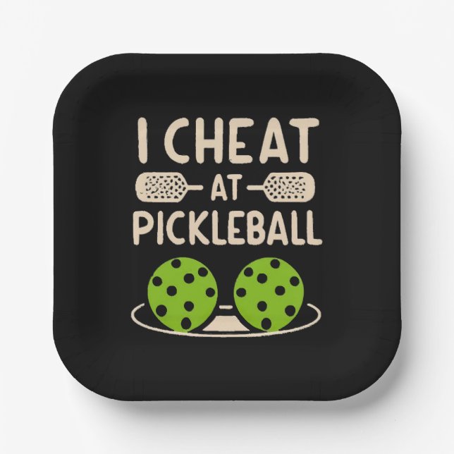 Lustiges Pickleball Pappteller (Vorderseite)