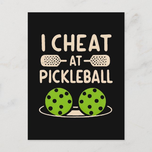 Lustiges Pickleball Postkarte (Vorderseite)