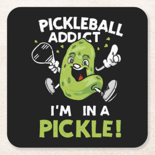 Lustiges-Pickleball Rechteckiger Pappuntersetzer