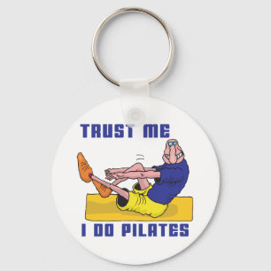 Lustiges Pilates Schlüsselanhänger