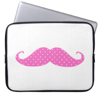 Lustiges Pink-Girly Tupfen-Schnurrbart