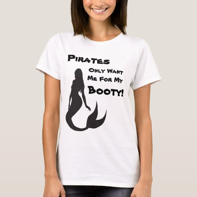 Lustiges Piraten-Zitat mit kundengerechtem Text T-Shirt (Vorderseite)