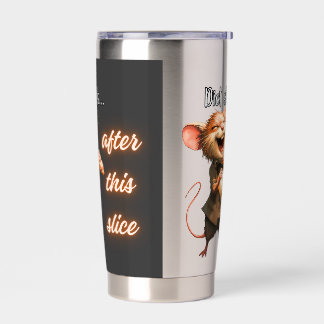 Lustiges Pizza-Diät-Maus-Design Thermobecher