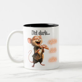 Lustiges Pizza-Diät-Maus-Design Zweifarbige Tasse