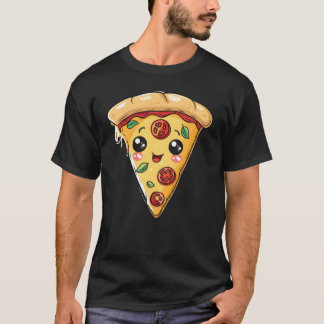 LUSTIGES PIZZA GESICHT FAST FOOD LIEBHABER vintage T-Shirt
