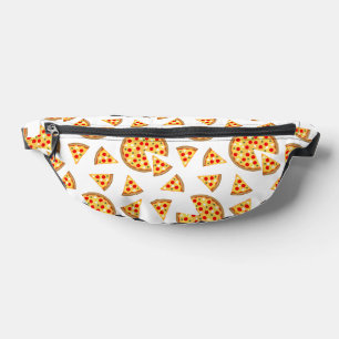 Lustiges Pizza- und Pizzastück-Muster auf Weiß Bauchtasche