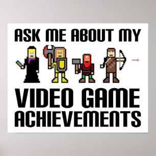 Lustiges Plakat für Videospiel-Erfolge