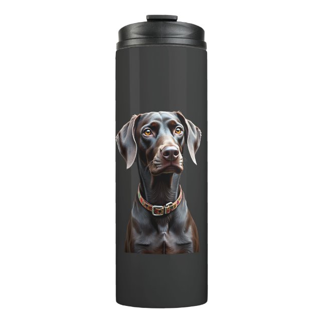 Lustiges Pointer-Shirt Pointer-Mama Papa Hunde-Lie Thermosbecher (Vorderseite)