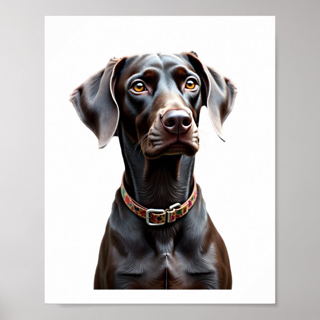 Lustiges Pointer-Shirt Pointer-Mutter-Vater-Hunde- Poster (Vorne)