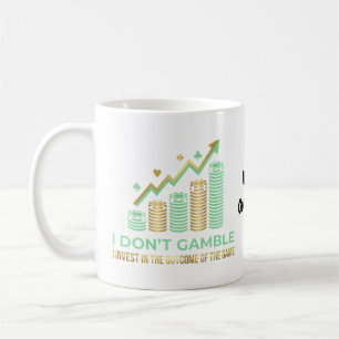 Lustiges Poker Spieler Shirt Ich investiere in den Kaffeetasse