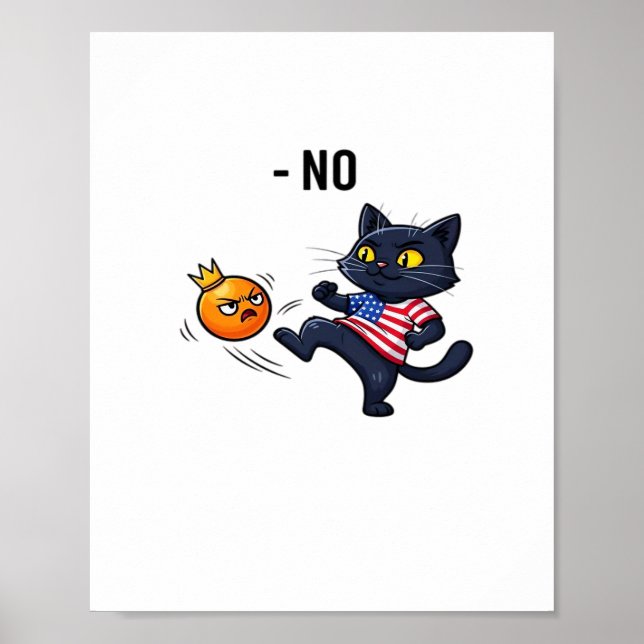 Lustiges politisches Meme ohne Katze Poster (Vorne)