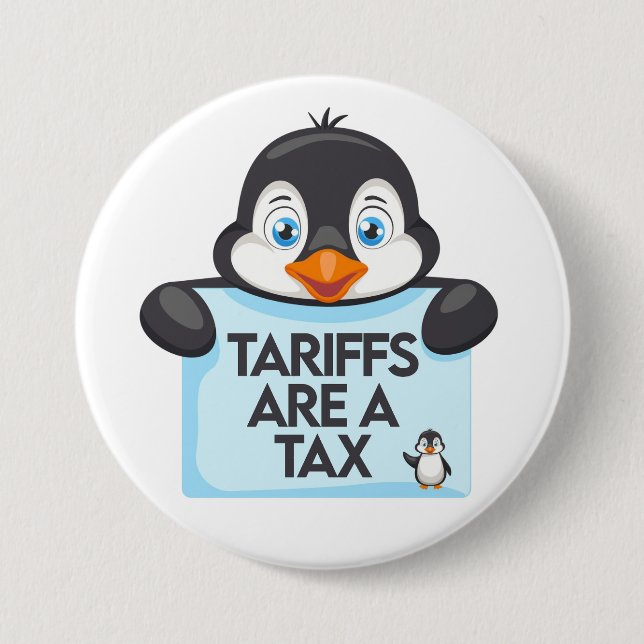 Lustiges politisches Meme Pinguin-Zoll Button (Vorderseite)