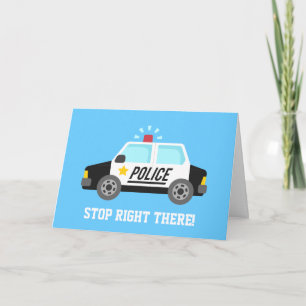 Lustiges Polizeistreifenwagen-Auto Alles Gute zum  Karte