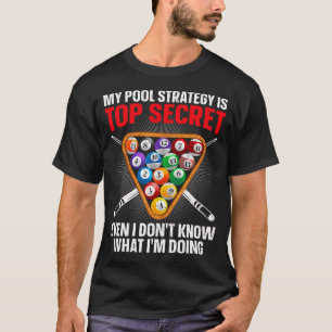 Lustiges Poolspieler-Design für Männer Frauen 8 Ba T-Shirt