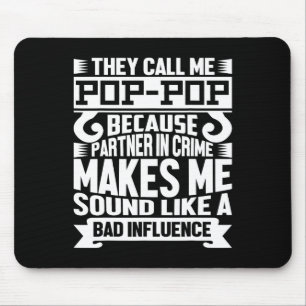 Lustiges Pop Pop Dad-Shirt Valentinstag Vatertag W Mousepad