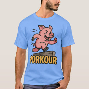 Lustiges Porkour-Schwein – Parkour-Parodie-Shirt T-Shirt
