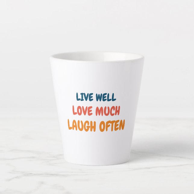 lustiges positives Zitat inspirierend Liebe Leben  Milchtasse (Vorderseite)